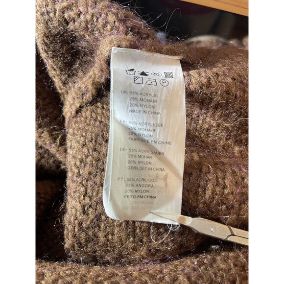 INSIGHT WOMEN'S MOHAIR MIX KNITTED CROPPED BUTTON CARDIGAN SIZE 2 #847 - Picture 11 of 11